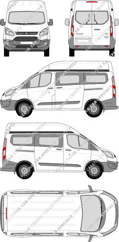 Ford Transit Custom microbús, 2012–2018 (Ford_342)