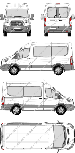 Ford Transit microbús, 2014–2019 (Ford_417)