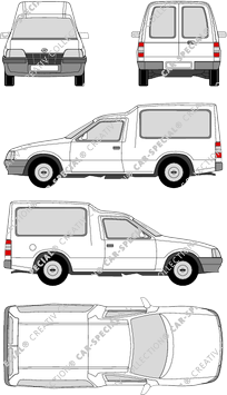Opel Combo furgón, 1993–2001 (Opel_015)
