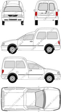 Volkswagen Caddy furgón, 1995–2003 (VW_004)