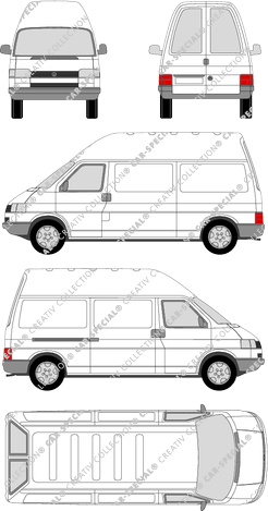 Volkswagen Transporter furgón, 1990–2003 (VW_085)