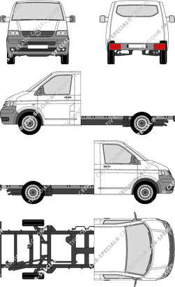 Volkswagen Transporter Chasis para superestructuras, 2003–2009 (VW_126)