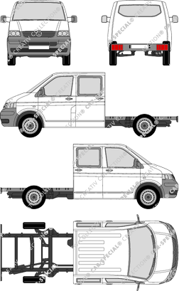 Volkswagen Transporter Chasis para superestructuras, 2003–2009 (VW_127)