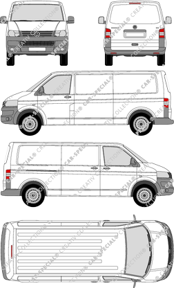 Volkswagen Transporter furgón, 2009–2015 (VW_257)