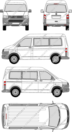 Volkswagen Transporter microbús, 2009–2015 (VW_281)