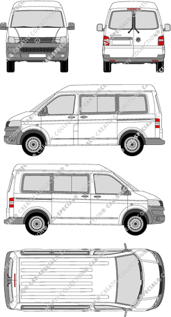 Volkswagen Transporter microbús, 2009–2015 (VW_284)
