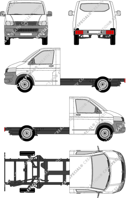 Volkswagen Transporter Chasis para superestructuras, 2009–2015 (VW_308)