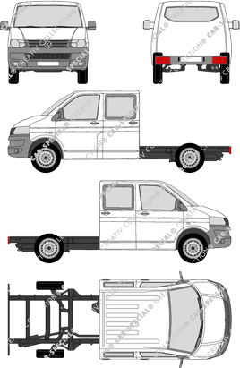 Volkswagen Transporter Chasis para superestructuras, 2009–2015 (VW_309)