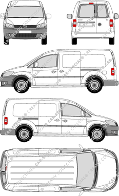 Volkswagen Caddy furgón, 2010–2015 (VW_343)