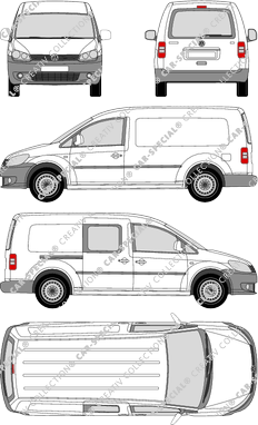 Volkswagen Caddy Kastenwagen, 2010–2015 (VW_350)