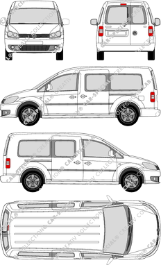 Volkswagen Caddy furgón, 2010–2015 (VW_353)