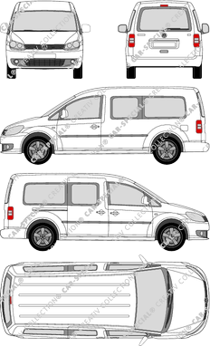 Volkswagen Caddy furgón, 2010–2015 (VW_354)