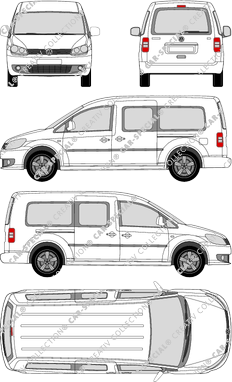 Volkswagen Caddy furgón, 2010–2015 (VW_355)