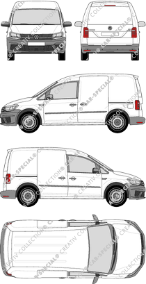 Volkswagen Caddy furgón, 2015–2020 (VW_455)