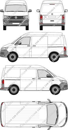 Volkswagen Transporter furgón, 2015–2019 (VW_487)