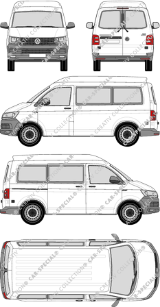 Volkswagen Transporter microbús, 2015–2019 (VW_528)