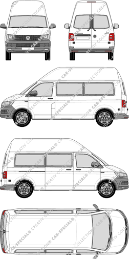 Volkswagen Transporter microbús, 2015–2019 (VW_544)