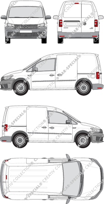 Volkswagen Caddy furgón, 2015–2020 (VW_556)