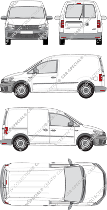 Volkswagen Caddy furgón, 2015–2020 (VW_557)