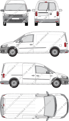 Volkswagen Caddy furgón, 2015–2020 (VW_563)