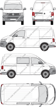 Volkswagen Transporter furgón, 2015–2019 (VW_814)